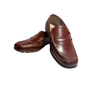 NUNN BUSH Driving Loafer Men Size 10.5M Cognac Slip On Memory Foam Dual Comfort